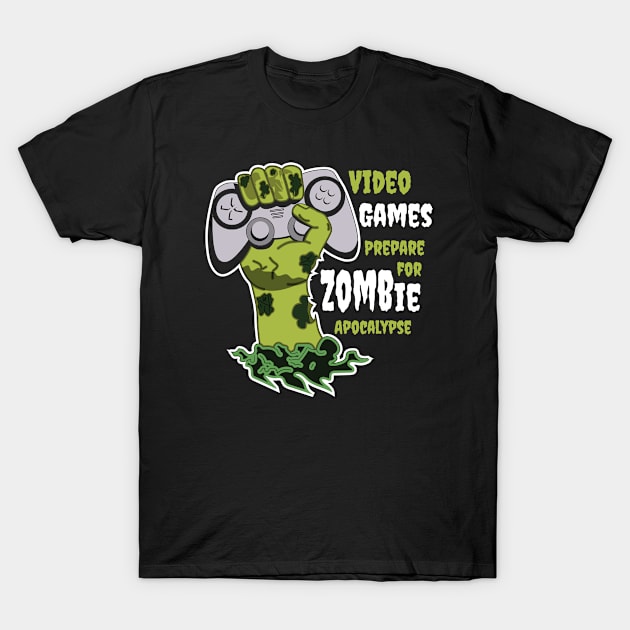 Video games prepare for Zombie Apocalypse T-Shirt by HBfunshirts